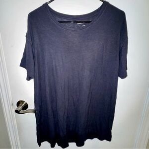 American Eagle Outfitters Charcoal Oversized Short Sleeve Tee